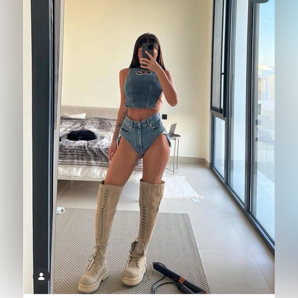 BURNING MAN Handmade Luxury Suede Thigh High Boots w/ Leather Lining | 8.5